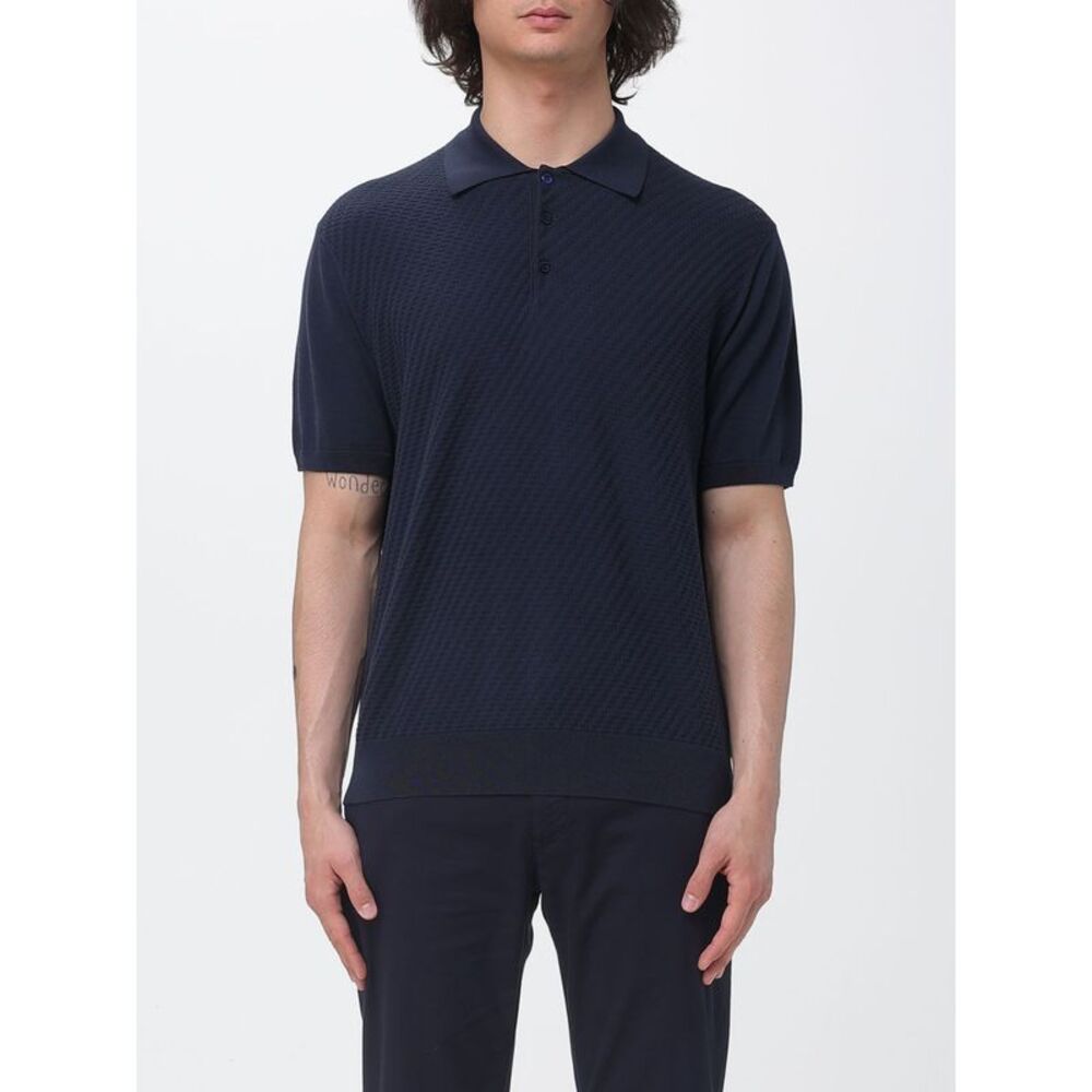 Canali Polo Shirt Men Blue